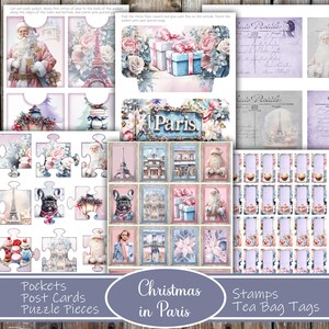 Christmas in Paris Junk Journal Kit: Holiday Ephemera (Digital Download) image 5