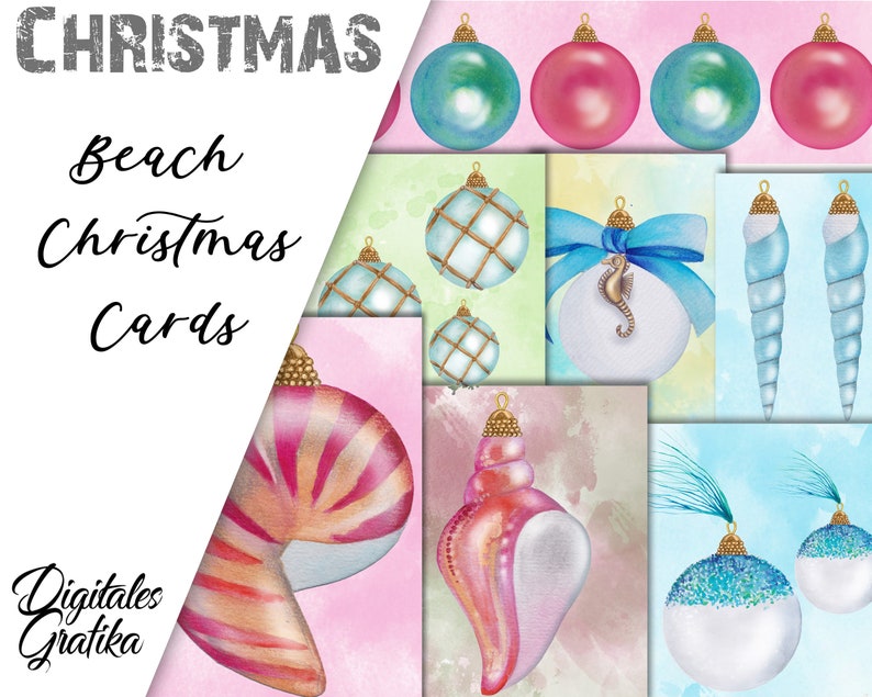 Beach Christmas Cards