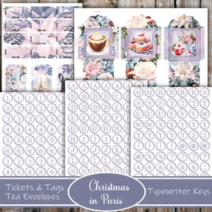Christmas in Paris Junk Journal Kit: Holiday Ephemera (Digital Download) image 6