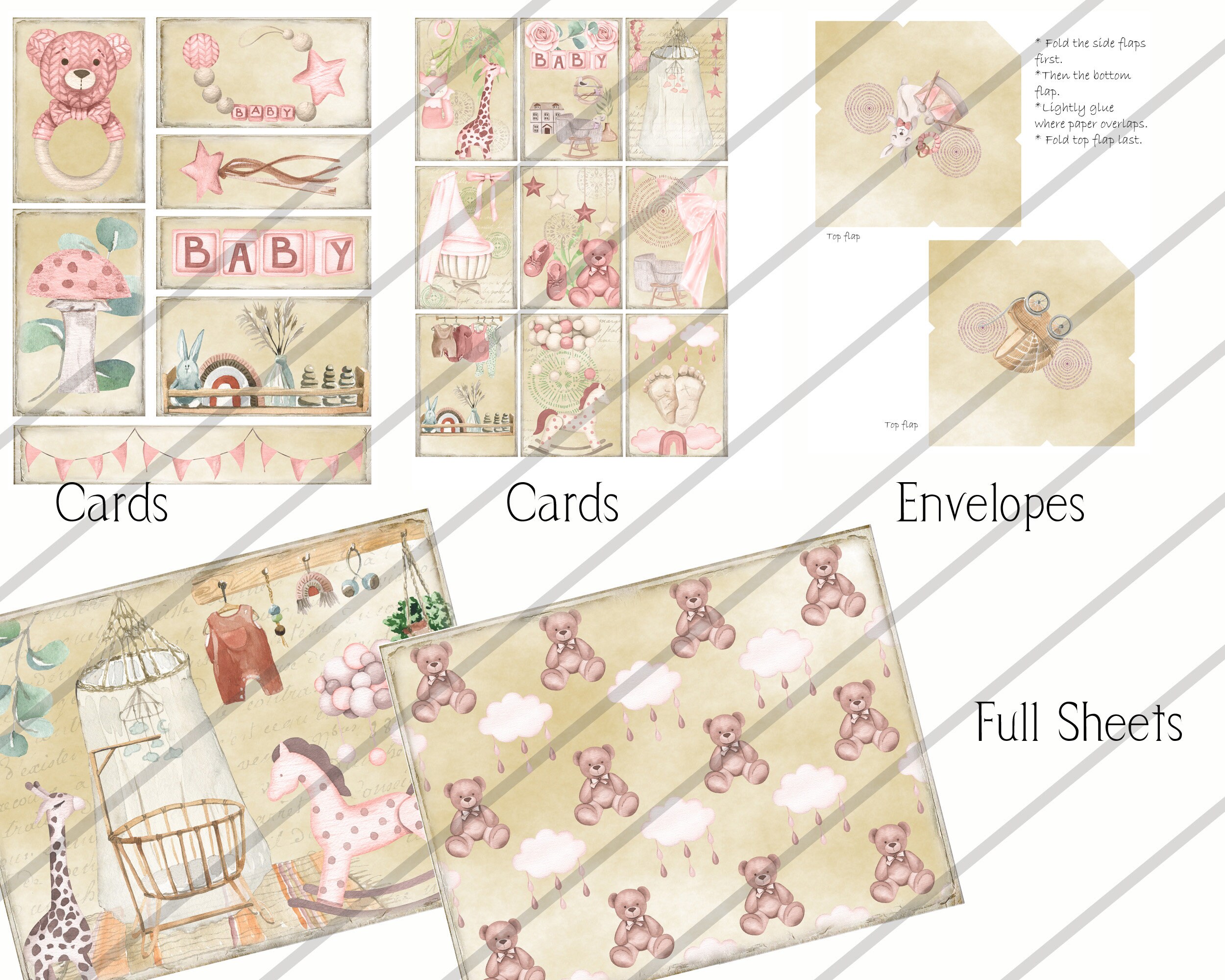 BABY GIRL JOURNAL Kit Boho Baby Journal Pink Baby Journal Etsy