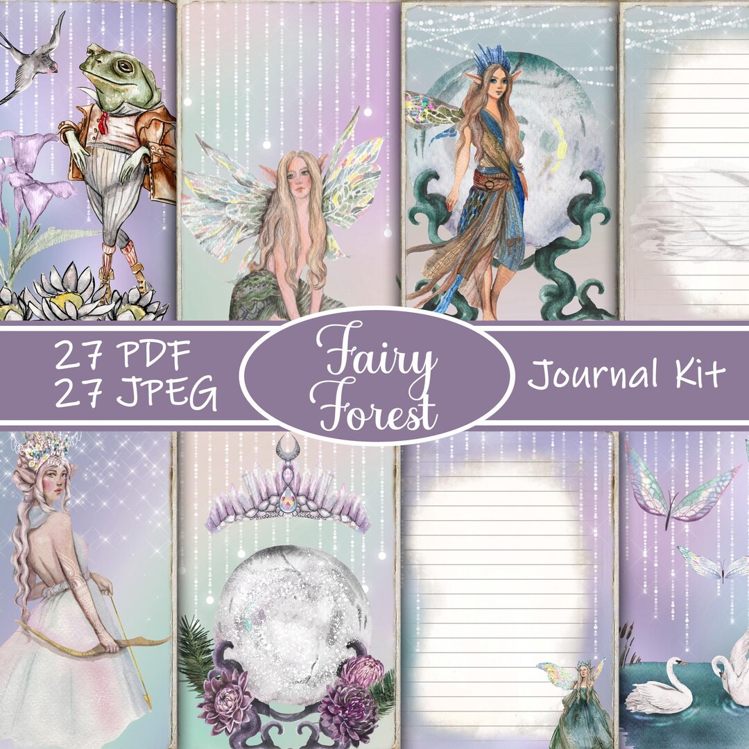 Fairy Forest Junk Journal Kit: Printable Woodland Ephemera (digital ...