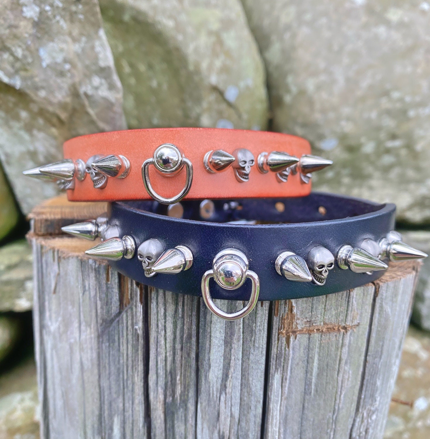 Chihuahua Spiked Collar With Skull Studs | Anti- Bite Protection