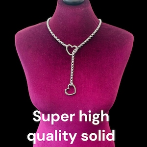 Day collar Slip chain choker  Necklace | Heart Choker Necklace | high quality solid stainless steel Heart Chain heart necklace choker collar