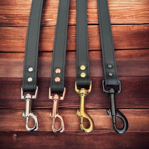 Genuine Leather Leash | Stitched and Lined Leather Lead I Choice of Hardware 20mm Wide 4mm Thick l leather lead