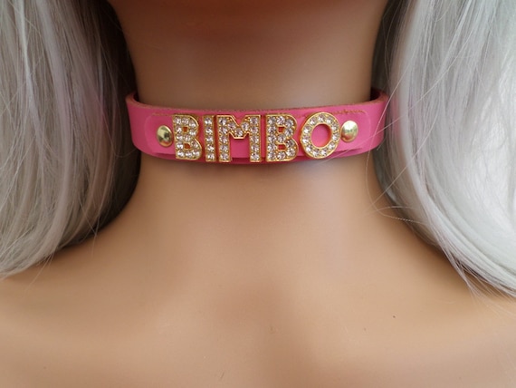 Bimbo Leather Collar I Choose Any Name I Real Bondage Leather Gear
