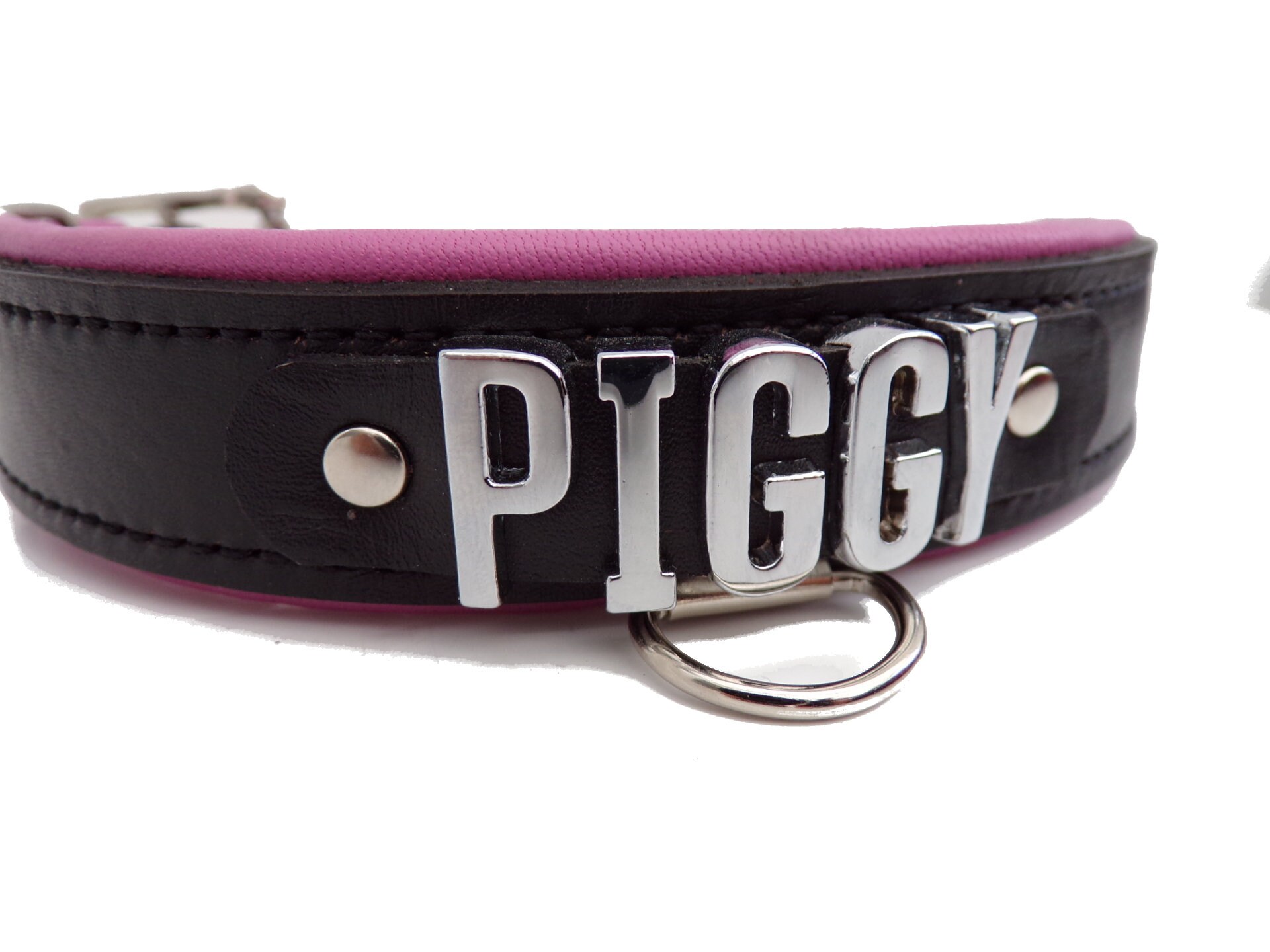 Leather Choker Collars and Leash I Choose Your Own Word | Quality ...