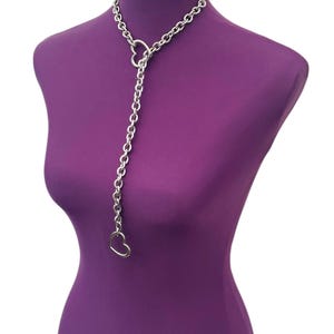 Day collar Slip chain choker  Necklace | Heart Choker Necklace  high quality solid stainless steel Heart Chain heart oval link choker olssc