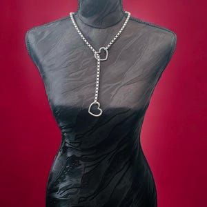 Day collar Slip chain choker  Necklace | Heart Choker Necklace | high quality solid stainless steel Heart Chain heart necklace choker collar