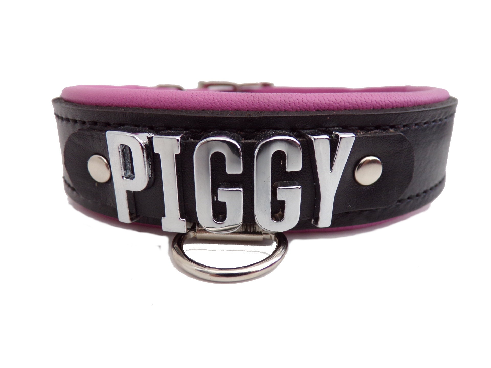 Leather Choker Collars and Leash I Choose Your Own Word | Quality ...