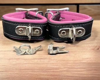 Genuine Leather cuffs, real padded leather Cuffs l real leather restraints l hand cuffs l ankle cuffs