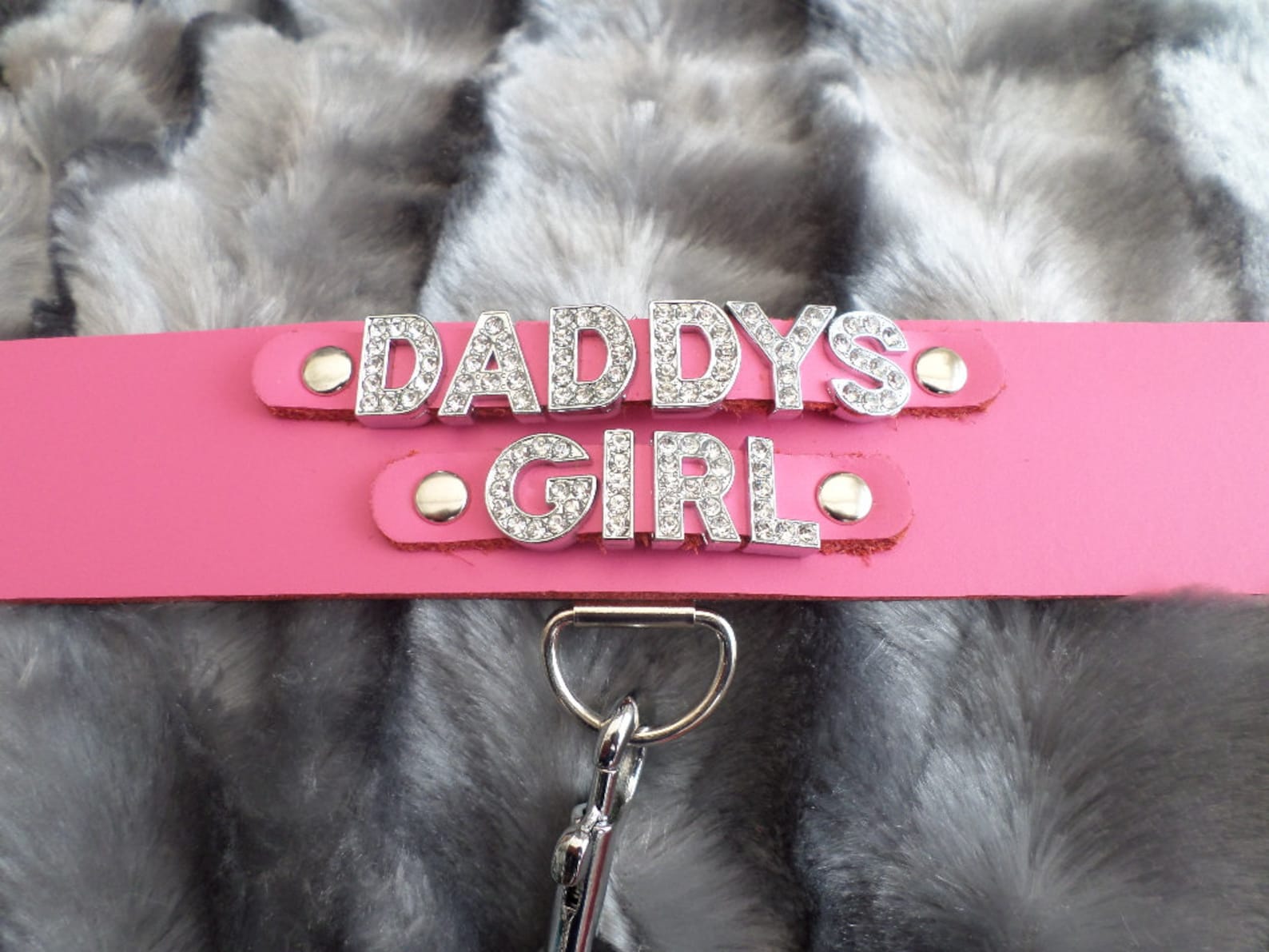 Lockable Daddys Girl Fetish Collar 35mm Wide and 12mm Diamante Etsy