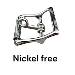 Locking Tongue Buckles Locking For Collar And Cuffs 10 x  30mm / 1 1/2 inch Lockable Tongue Buckles | bondage buckles nickel free