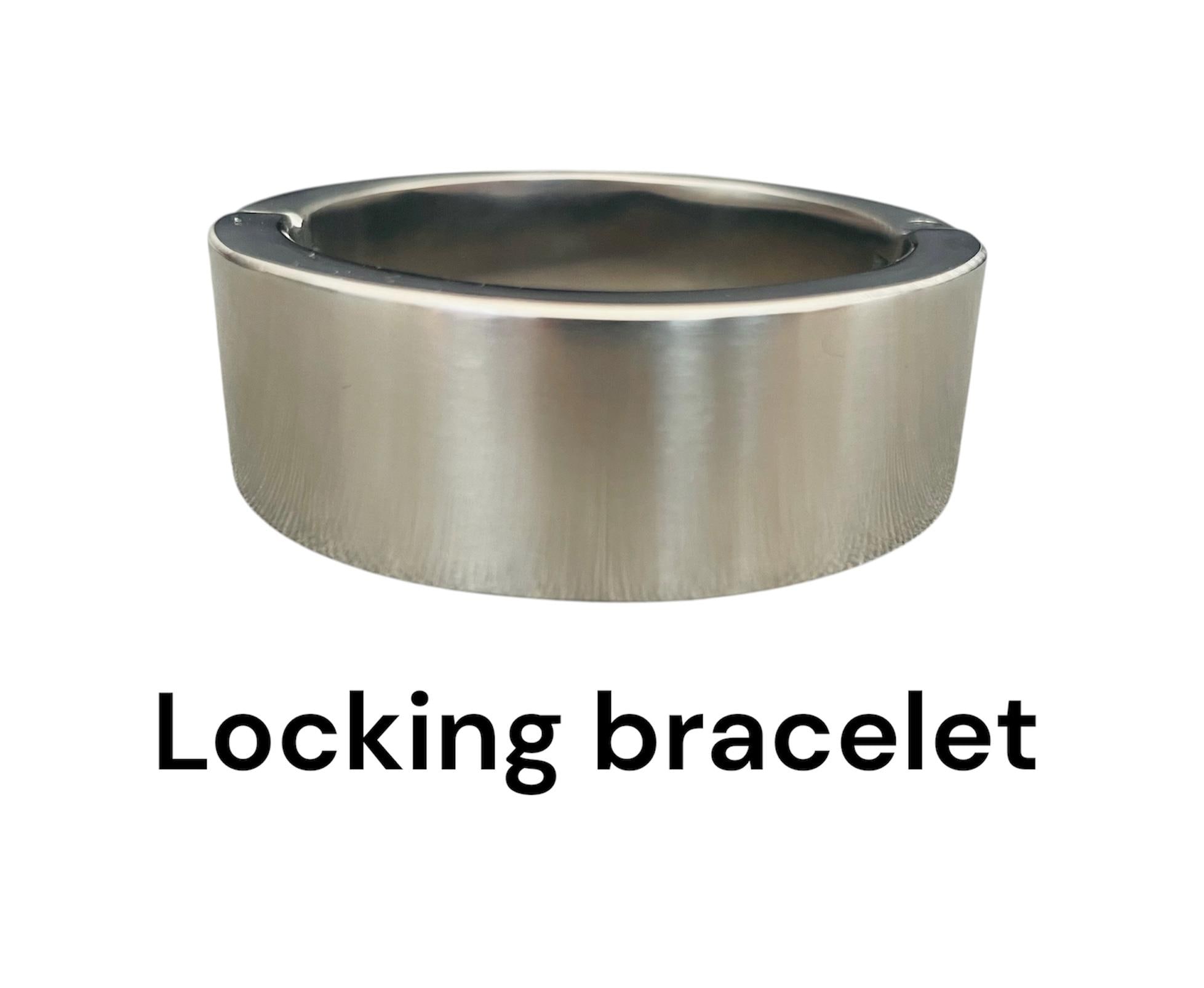 Locking Bracelet Discrete Bangle BDSM Stainless Steel Bangle, Locking ...