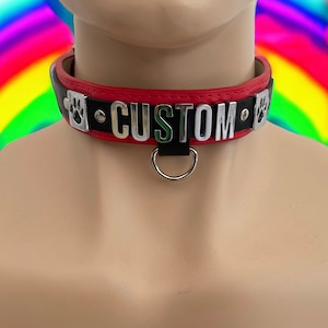 Pup Play Collar l Faux Leather Collar Choker l Puppy Play Collar l Personalised Collar l Pup Gear Puppy Pride Handmade Custom Leather Collar