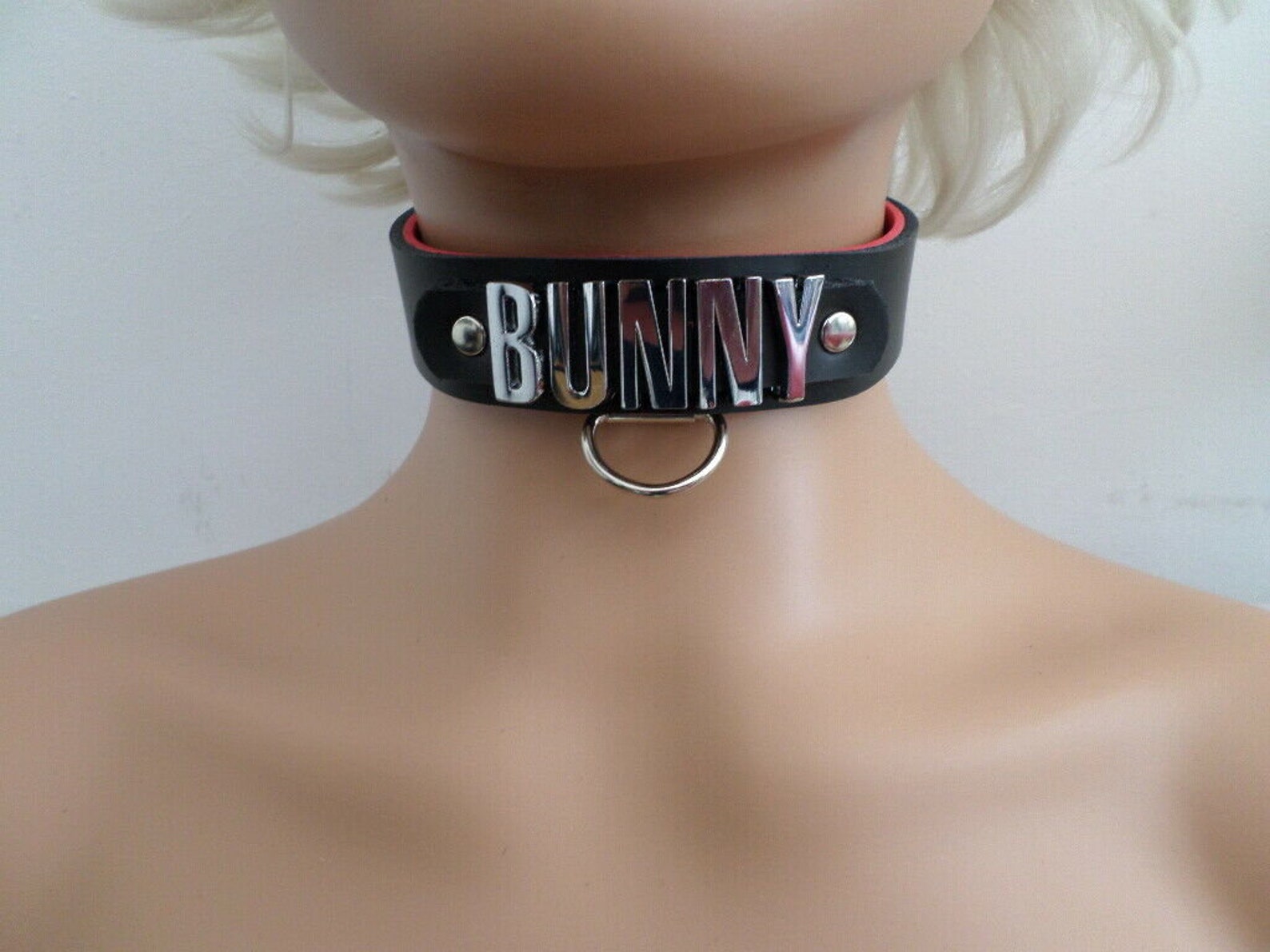 Real Leather Fetish Bondage Bunny Collar 24 Mm With 18mm Etsy