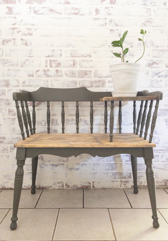 SOLD Charming Vintage Gossip Bench Telephone Table Etsy Australia