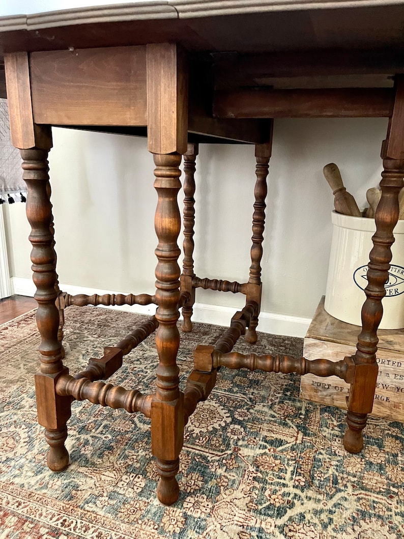 Antique Gate Leg Drop Leaf Table Etsy