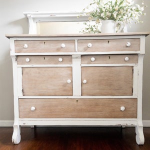 SOLD****** Antique buffet sideboard with 5 drawers, farmhouse cabinet, French country sideboard, shabby chic cabinet, vintage server buffet