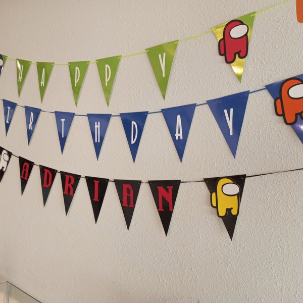 Among Us Birthday Banner - Etsy