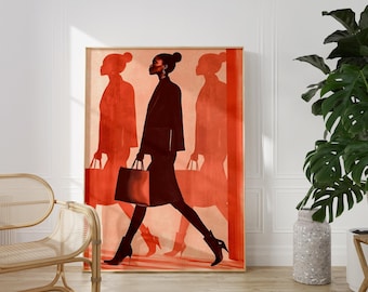 Black Woman Fashion Art Print: Trendy Boss Woman (Digital Download)