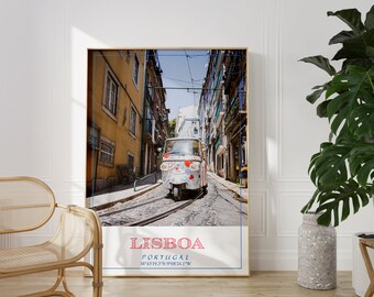 Lisbon Portugal Travel Poster: City Street Art Print (Digital Download)