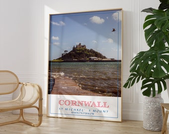 Cornwall Coast Poster: St Michael's Mount Seascape (Digital Download)
