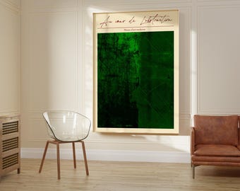 Smaragdgrün - Abstrakte Kunst - Druck: Moderne Wanddekoration (Digitaler Download)