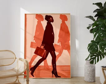 Black Woman Art Print: Fashionable Boss (Digital Download)