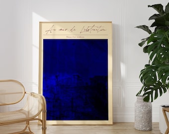Royal Blau Abstrakt - Kunstdruck: Moderne Wandkunst (Digitaler Download)