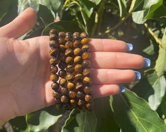 Tigers Eye Bracelet 8mm Beads