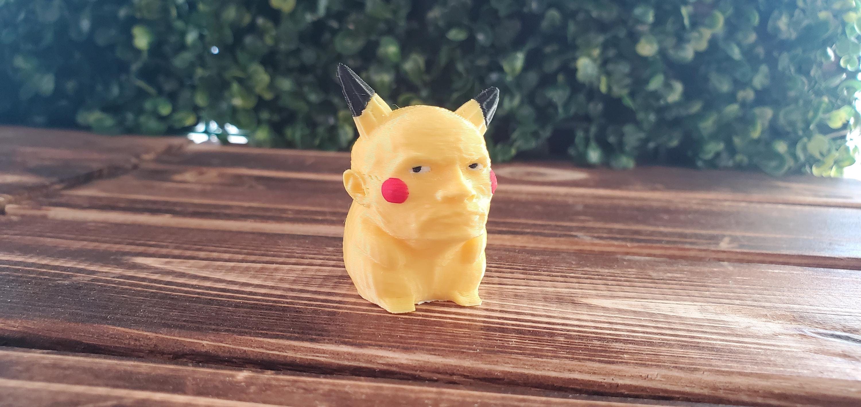 Figura impresa en 3D de Pikachu x The Rock "Rockachu"