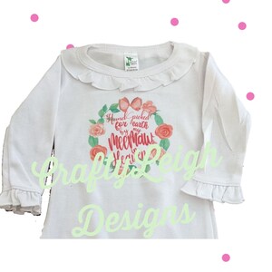 Hand picked For Earth by Loved One In Heaven Infant Gown, Hand picked for Earth by Grandmother in Heaven Baby Girl Gown