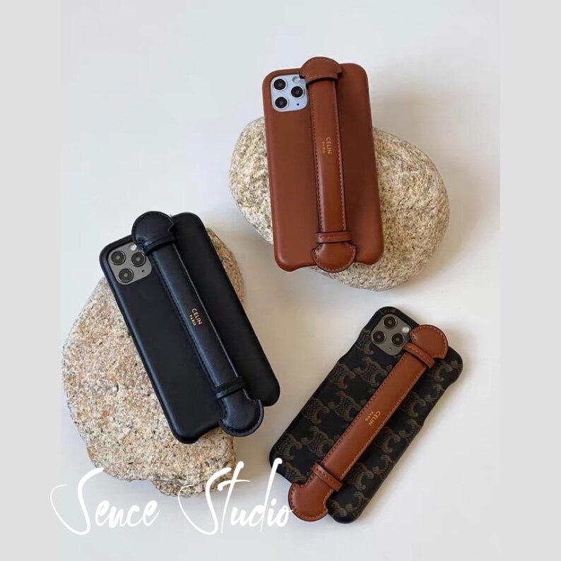 Leather Phone Case With Strap, Wrist Band Leather Phone Case, iPhone 14/13/12 Pro Max/11/XS/XR, Perfect Gift 