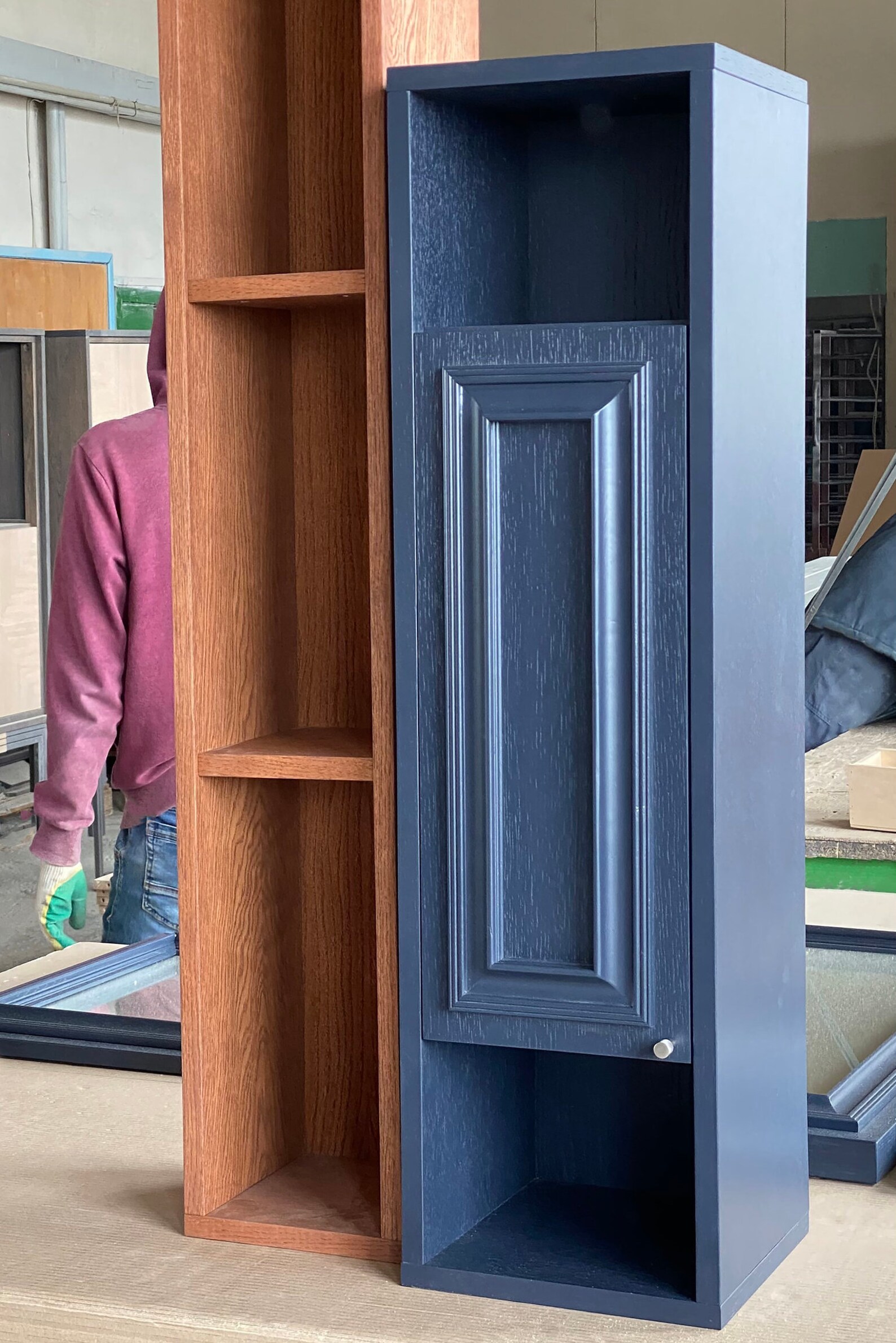 Floating wall mounted Oak floating credenza Wall Etsy