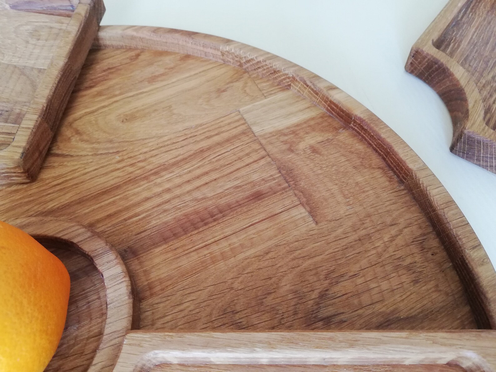 6-teilige Holzplatte Servierschale mit Trennwänden Eiche | Etsy