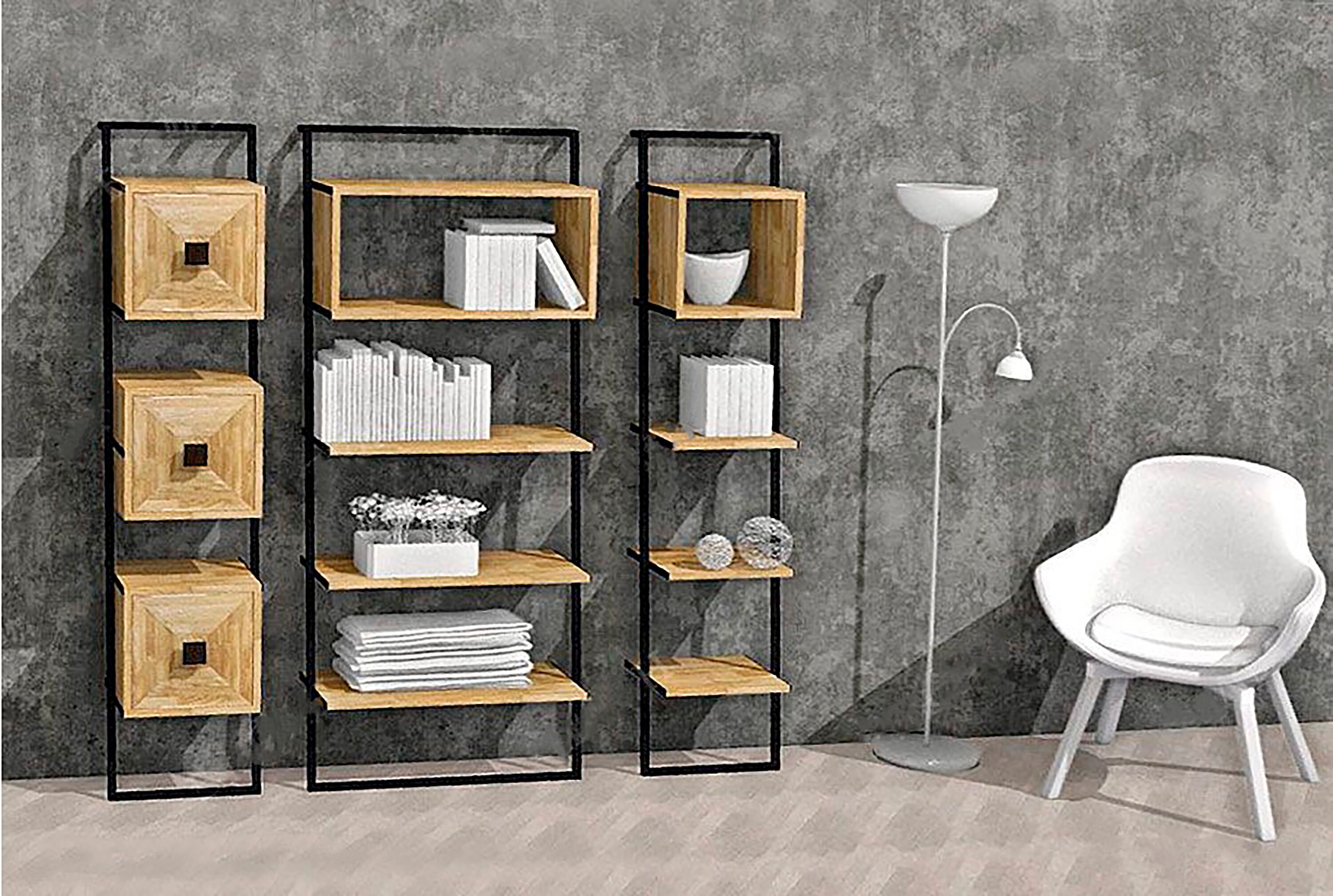 Modulare Regale mit drei Abschnitten des Würfels Metallregal | Etsy