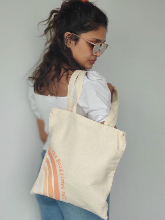 Canvas Tote Bag Aesthetic Tote Bag Let the Good Times Roll Etsy