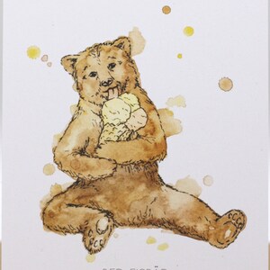 Art Print Ours polaire A5 Animal Print Carte-cadeau Photo