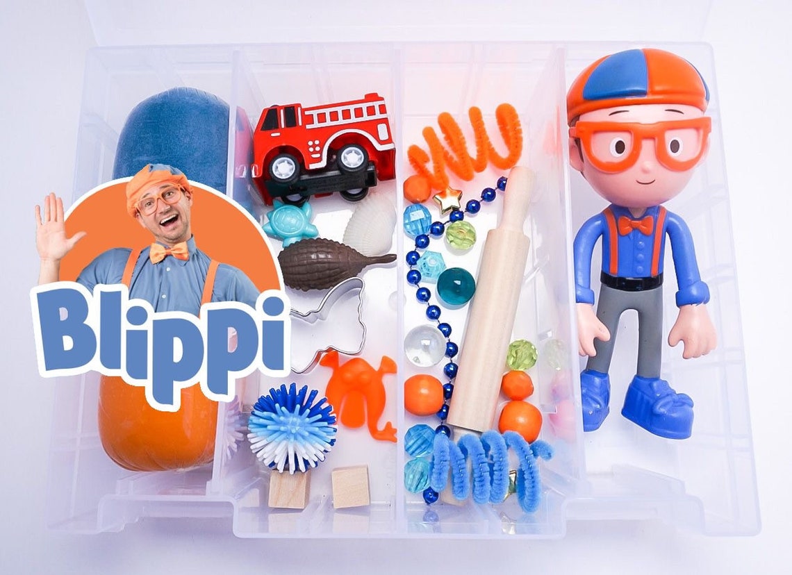 Blippi Play Dough Kit/ Blippi Sensory Case / Blippi Scented | Etsy