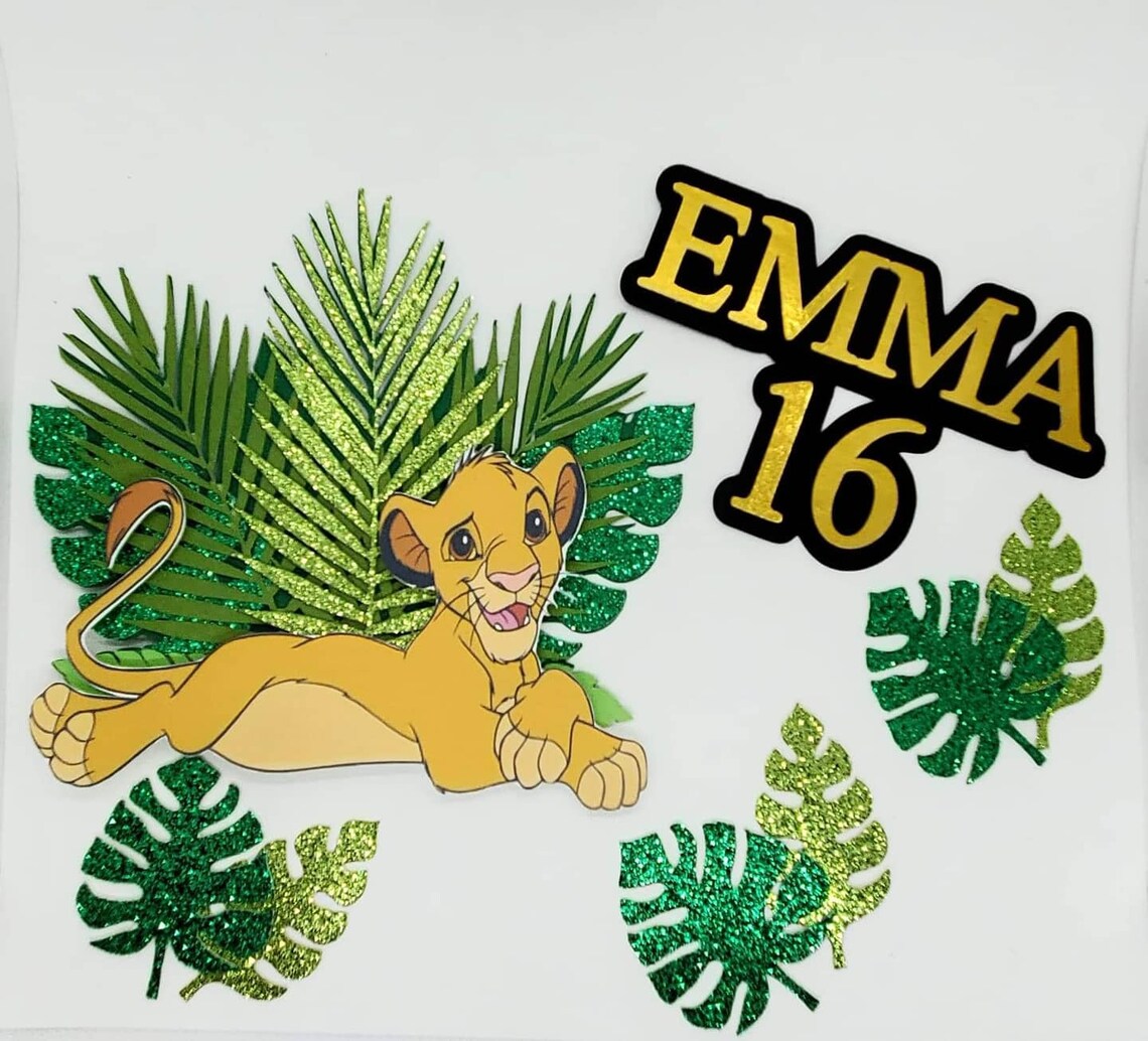 Simba Cake Topper Set Etsy
