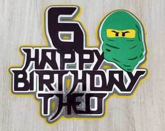 Ninja birthday cake topper.Personalized.