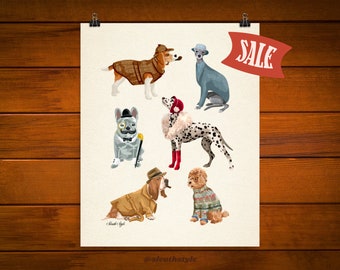 Doggie Detectives Art Print Poster