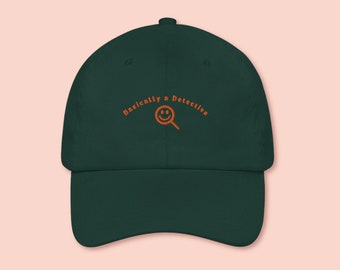 Basically a Detective Baseball Cap Hat in Green