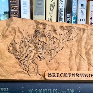 Breckenridge Ski Resort 3D Holzkarte - Handgefertigtes Topographiemodell mit lasergravierten Skispuren - Perfektes Geschenk für Skifahrer & Snowboardfahrer