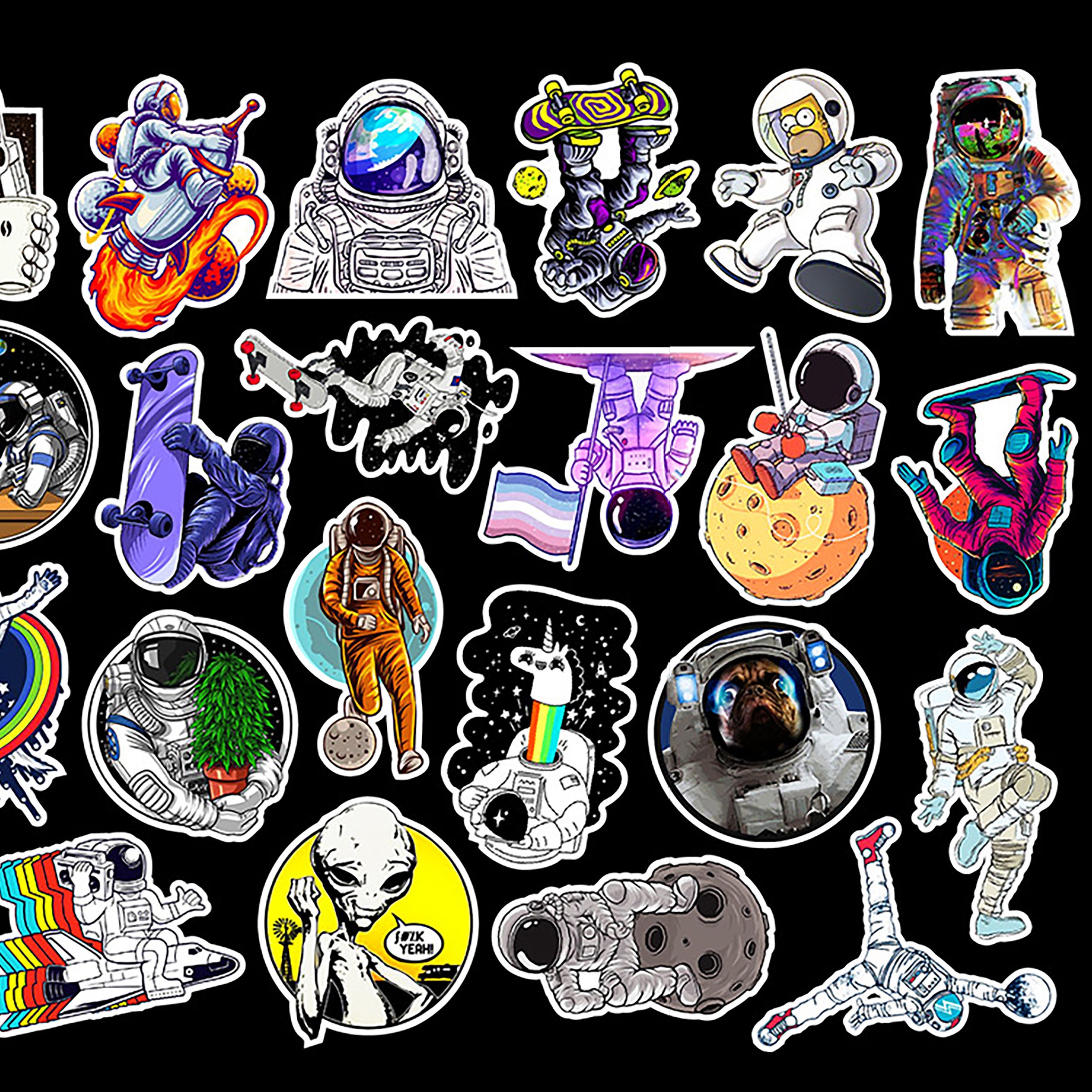 100pcs NASA stickers Astronaut stickers Spaceman Etsy