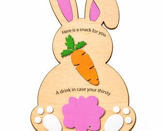Easter Bunny Snack Paint and Pop-out Kit | Kids Painting Activity | Paint and Craft Keepsake Sign | Easter Celebration