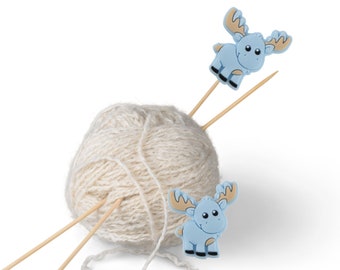 Knitting Needle Stoppers Reindeer Silicone | Stitch stoppers | Silicone | AU | 2 pack