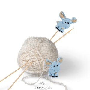 Knitting Needle Stoppers Reindeer Silicone | Stitch stoppers | Silicone | AU | 2 pack