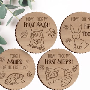 Disques de cartes jalons animaux de la forêt - 18 pièces