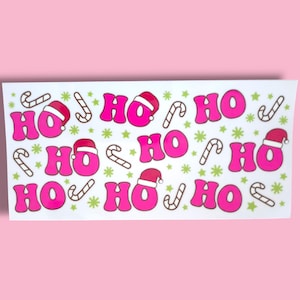 Christmas UV DTF Wraps in various designs | Suitable for 16oz Glass Mug